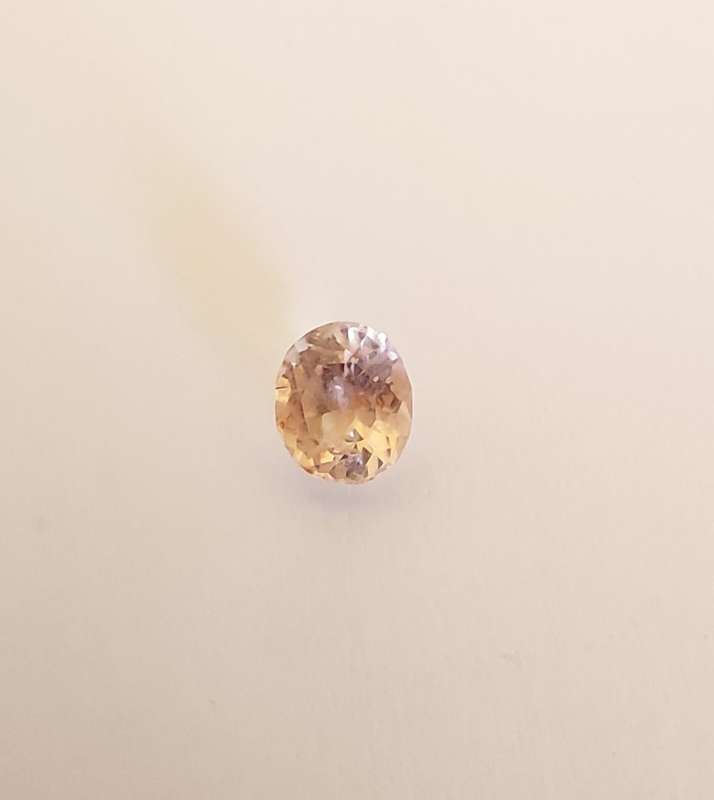 0.52ct Peach Pink Oval Tourmaline