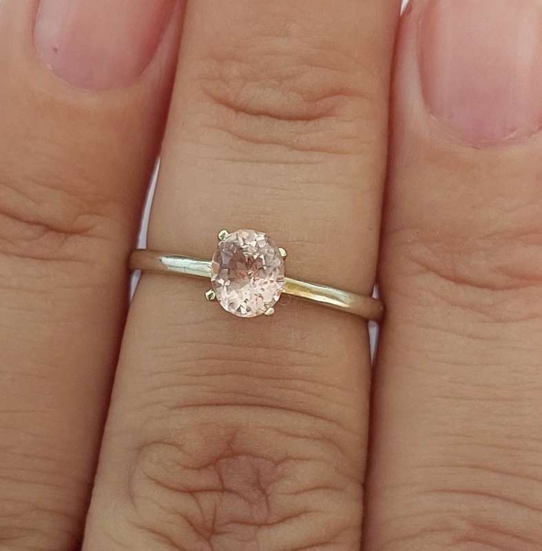 0.52ct Peach Pink Oval Tourmaline