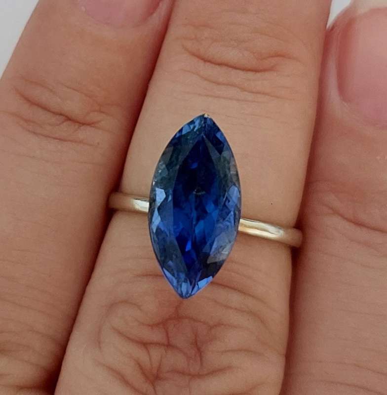 6.26ct Blue Marquise Sapphire