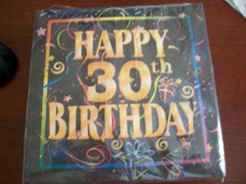 HAPPY 30TH BIRTHDAY SERVIETTES - PACK OF 20