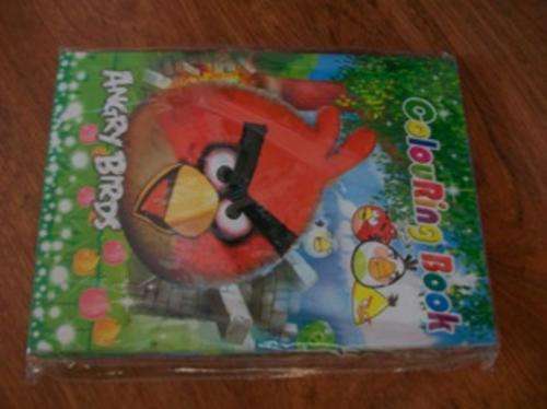 ANGRY BIRDS - LRG COLORING BOOK WITH STICKER PAGE IN MIDDLE