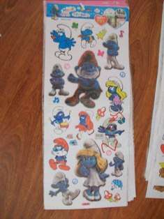 SMURFS STICKER sheet - size of sheet 58x23cm