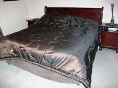 Dark brown silk comforter - king/ super king