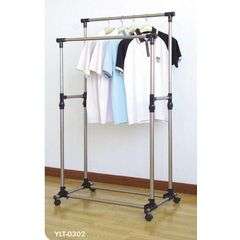 Clothing steel rack / rail - double rail