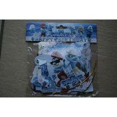 KIDS PARTY smurf banner