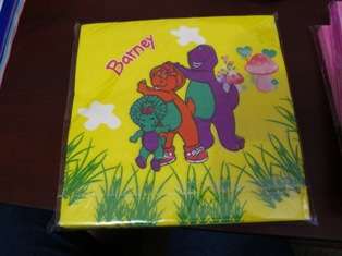barney SERVIETTES (20) - kids parties