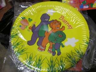 barney kids PARTY BIG PAPER PLATES(10)