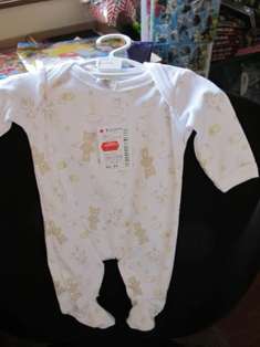 edgars  baby outfit prem baby - beige & white