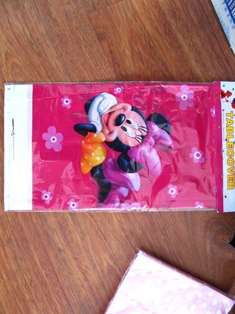 MINNIE MOUSE kids party TABLE COVER PLASTIC 132x220cm