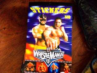 WWE Wrestler sticker book with 110 stickers in