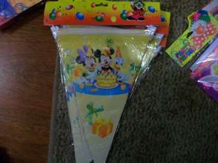 mickey or minnie mouse kids PARTY banner