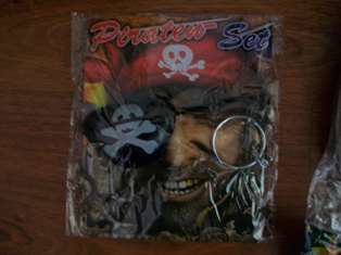 Pirate set - eyepatch, earing, and bandanna