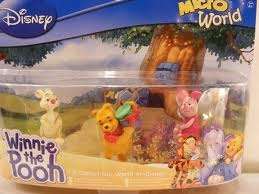 Winnie the pooh disney micro world figurines +-6cm high - perfect for cake toppers 3 in pack
