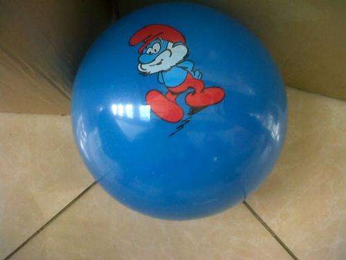 SMURF blue ball - pic various from photo - ball will not be send blown up