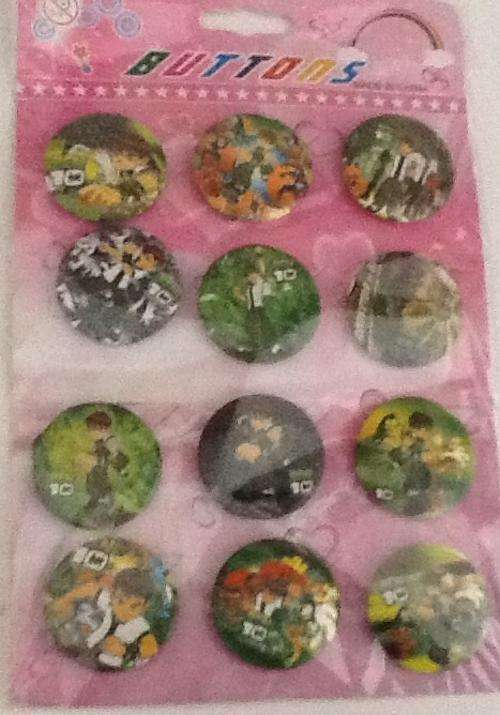 Ben 10 badges - 12 per pack, great party favor