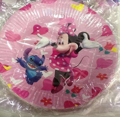 Minnie mouse pink kids PARTY BIG PAPER PLATES(10)