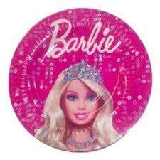 barbie - BIG PAPER PLATES (10)