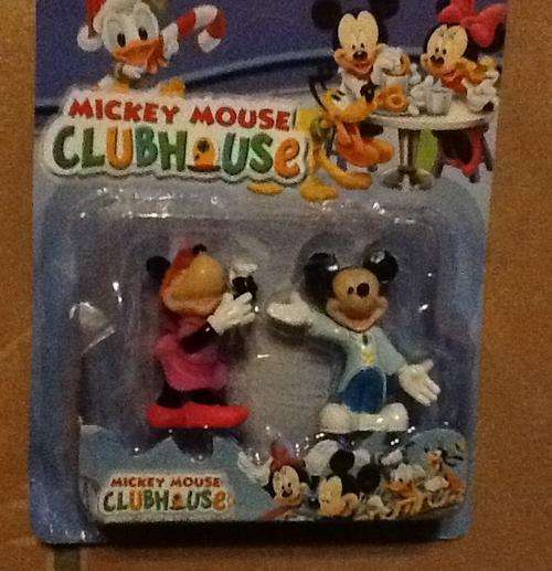 mickey and minnie mouse figurines +-8cm perfect for cake toppers 2 in pack