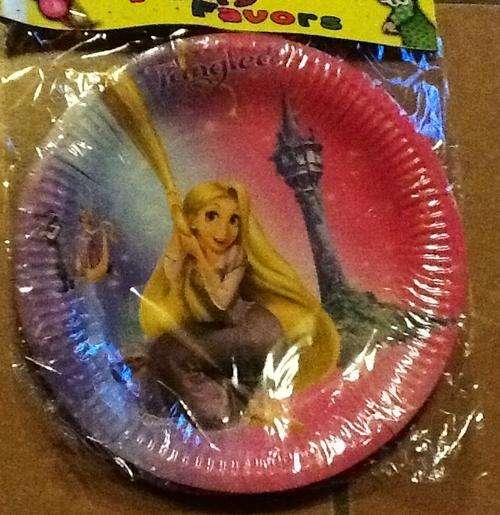 Tangled rapunzel kids PARTY BIG PAPER PLATES(10)