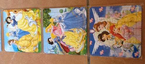Princess 12 PIECE MINI PUZZLE - 3 puzzles in pack - great for party favor - was R20