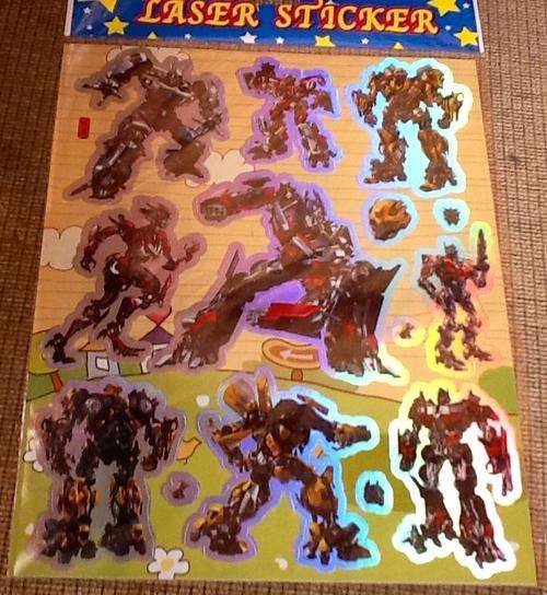 Transformers laser stickers - great for party favor
