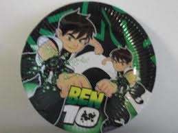 ben 10 kids PARTY BIG PAPER PLATES(10)