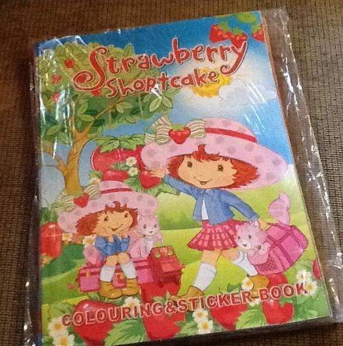 Strawberry shortcake coloring book with sticker pages - great party favor