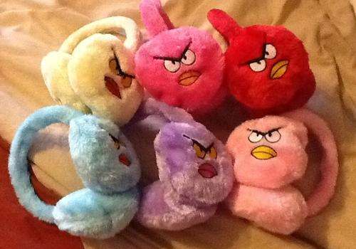 Angry bird earmuffs - purple