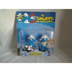SMURF set of 2 characters - work for cake toppers also