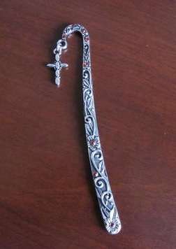 Silver bookmark with cross - stunning for wedding thank you gifts