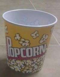 LARGE PLASTIC POPCORN BOWL