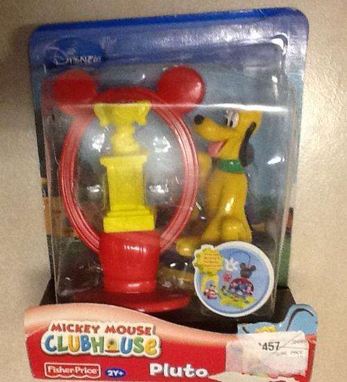 Fisher price mickey mouse clubhouse figurine pluto +-9cm perfect for cake topper - packaging damaged