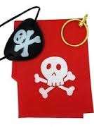 Pirate set - eyepatch, earing, and bandanna - great party favor