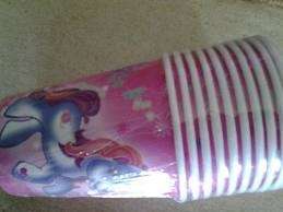 MY LITTLE PONY Themed birthday kids pARTY paper CUPS / GLASSES (10)