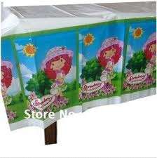 strawberry shortcake kids party TABLE COVER PLASTIC 132x220cm