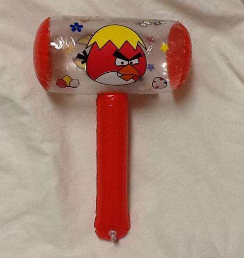 Angry bird plastic blow up hammer -33cm -  great party favor