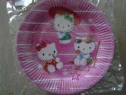 Hello kitty kids party - BIG PAPER PLATES (10)