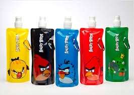 Angry bird vapur collapsible water bottle - red -  great party favor
