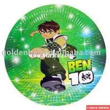 Ben 10 kids PARTY BIG PAPER PLATES(10)