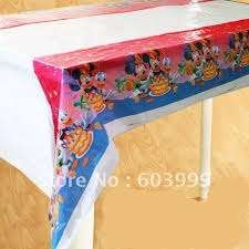 MINNIE and mickey MOUSE kids party TABLE COVER PLASTIC 132x220cm