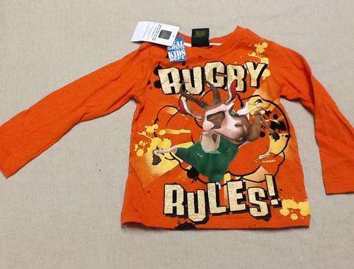 Boys orange long sleeve springbok bokkie shirt -size 2-3 yr
