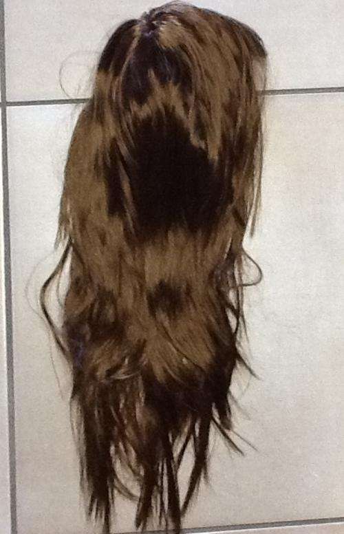 Brown brunette wig long hair. -  dress up