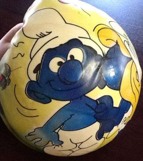 Smurfs plastic blow up ball - deflated - great party favor