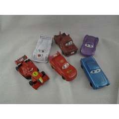 Cars lightning McQueen 6 cars in set 8cm - can be used for cake topper also
