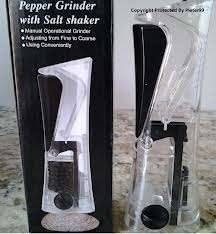Pepper grinder with salt shaker