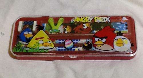 Angry bird pencil case / box with stationery