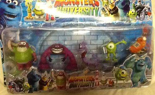 Monsters inc university plastic figurines -  cake topper or party favor set of 5 - mike was R130