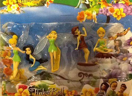 Tinkerbells .set of 5 figurines - great for cake topper - fairies - 6-10cm