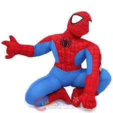 large Spiderman soft toy 40cm kneeling