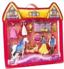 Mattel disney princess polly pocket dress up set - can be used for cake - snow white 9cm was R250